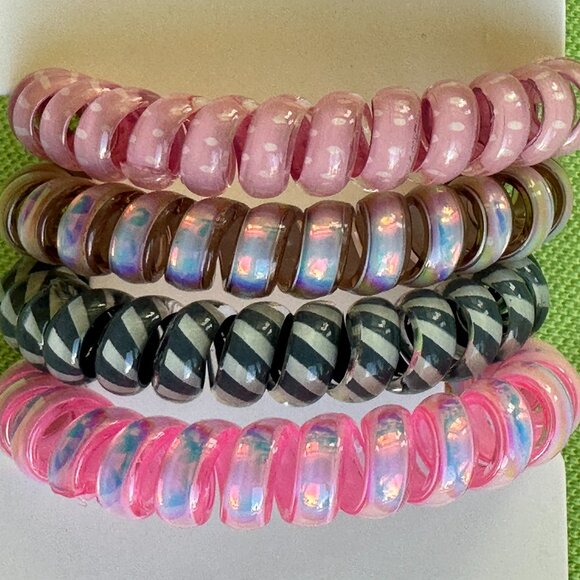 VERA BRADLEY SPIRAL HAIR ELASTICS:NWT SWEET WILDFLOWERS or HAPPY HYDRANGEAS - Picture 11 of 14